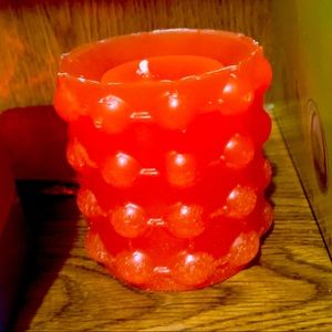 Homade candles & they’re each scented with a light scent. Handcrafted